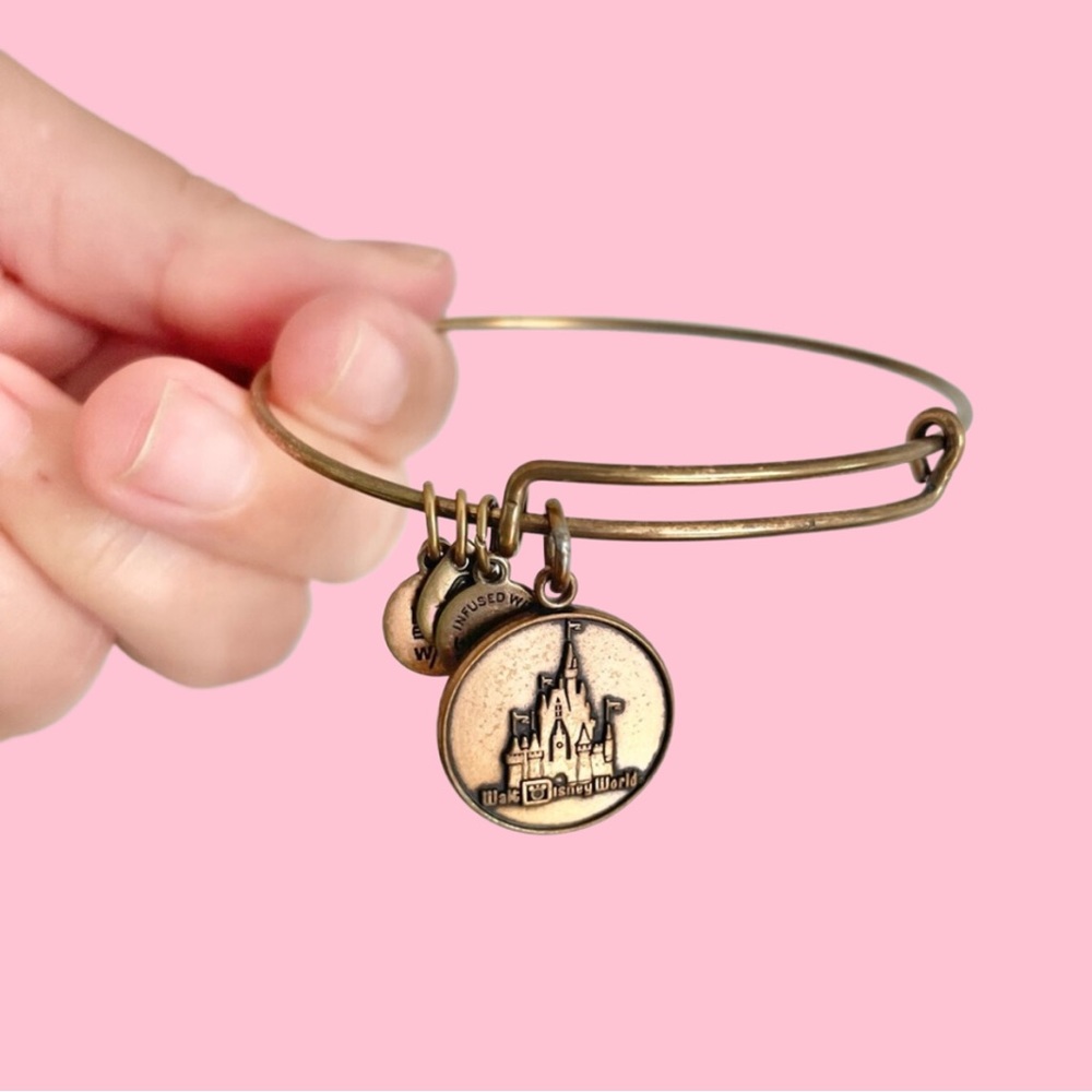 Walt disney world gold Alex and Ani bangle bracelet